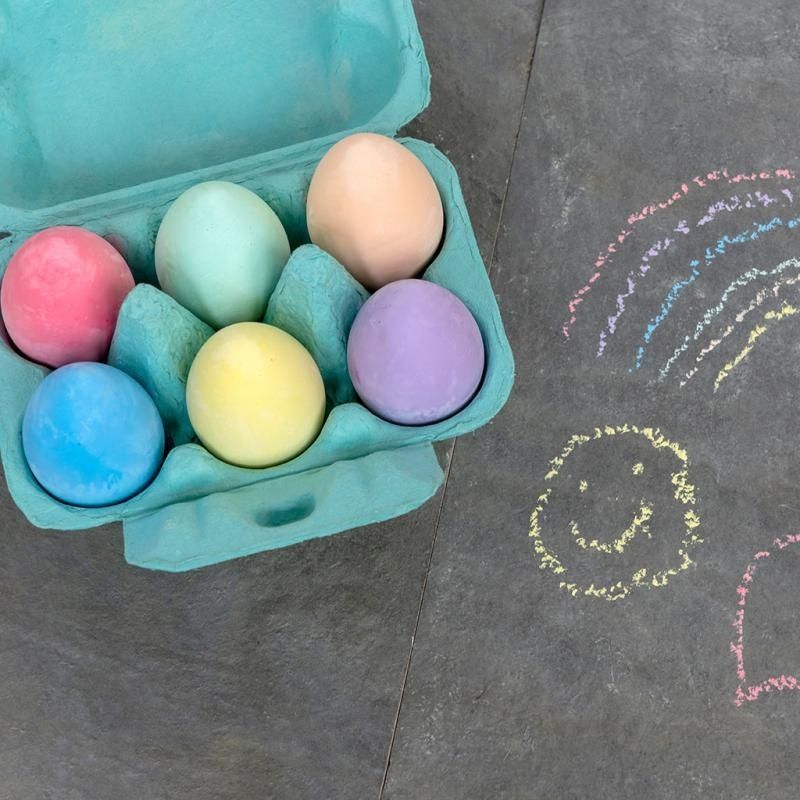 Rex London - Six Coloured Chalk Eggs